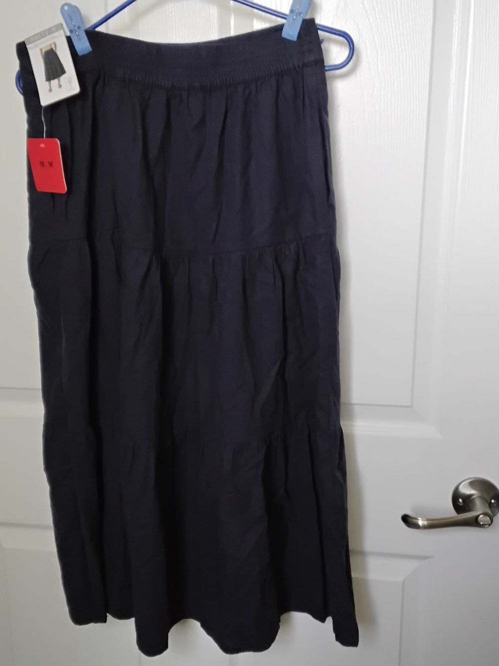 NWT Matty M Navy Blue Tiered Maxi Skirt SizeM
